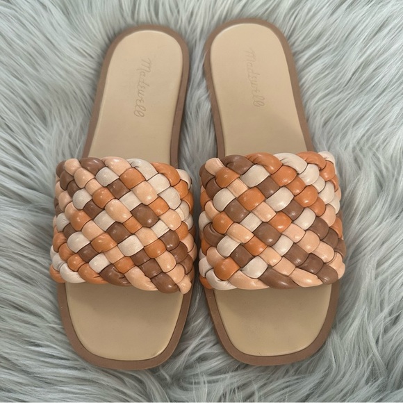 MADEWELL The Suzi Slide Sandal in Multi Woven Leather 7.5 - Picture 2 of 11